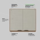 Armário Aéreo De Cozinha | 80cm - 2 Portas Firenze Amêndola T